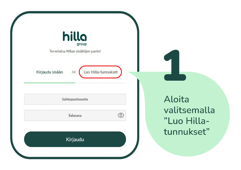 Luo hillatunnukset ohjeet