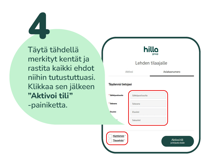 Luo hillatunnukset ohjeet